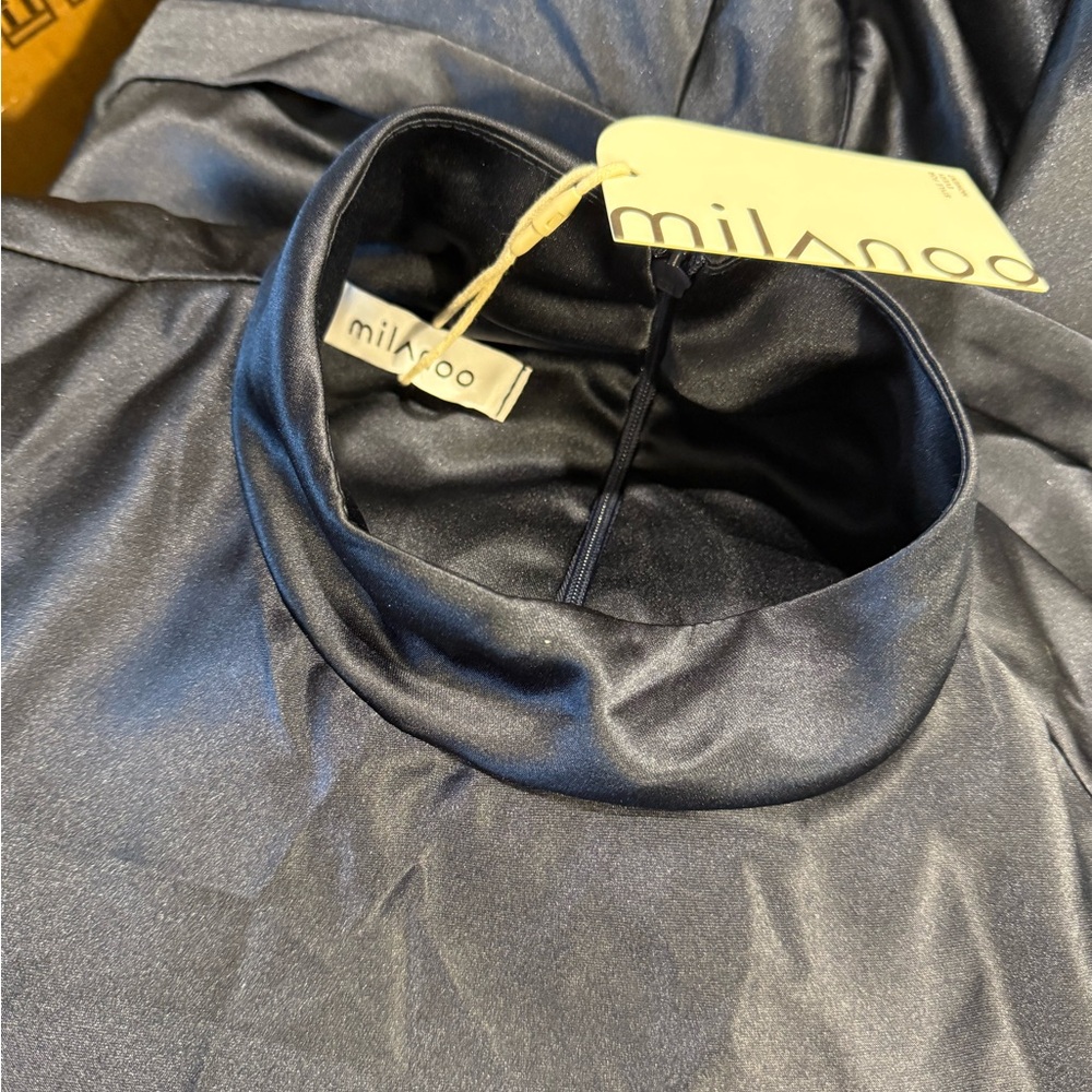 Milano Navy Sleeveless Maxi Dress - Picture 4 of 6